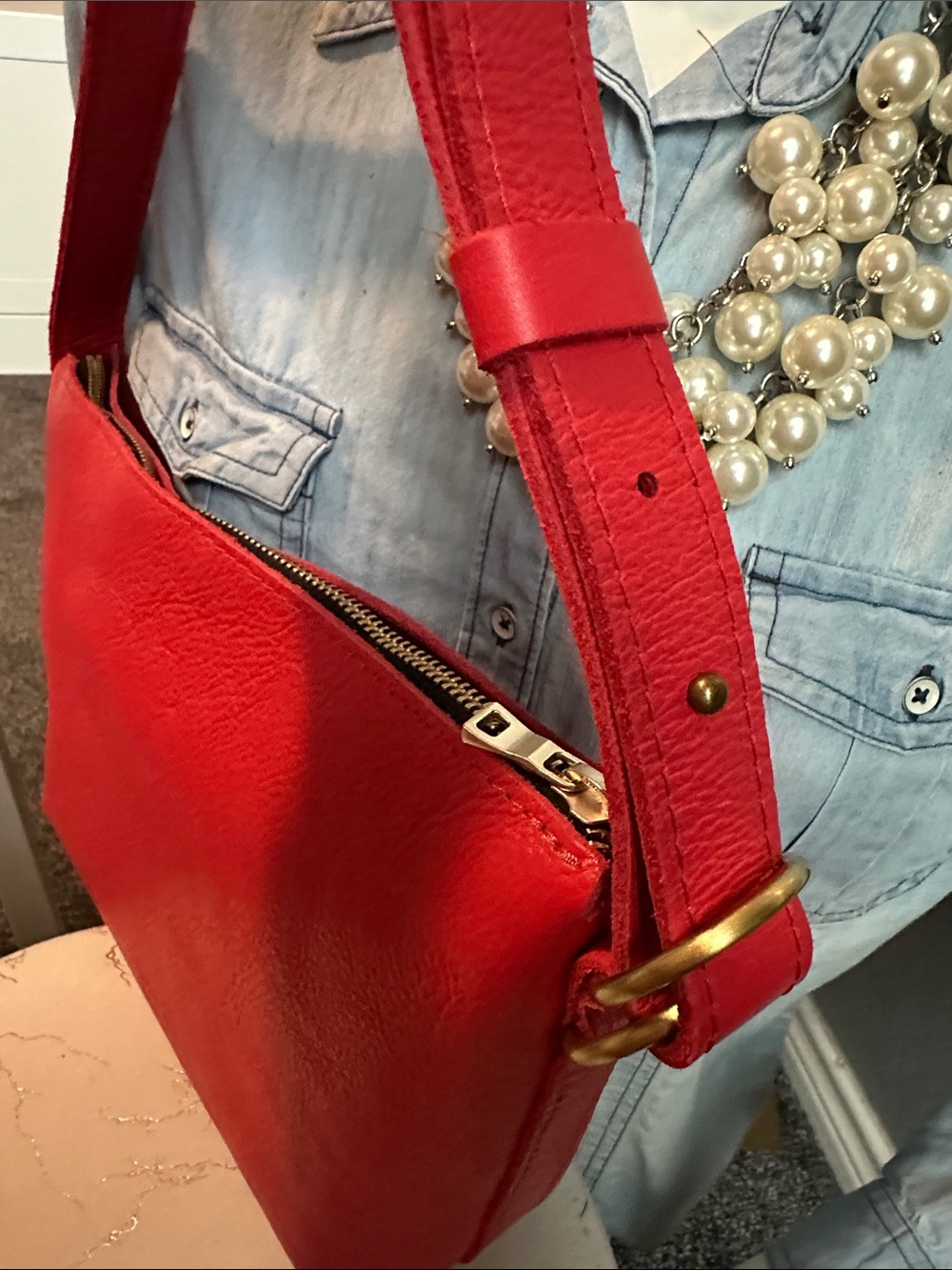 PLG ❤️ Poppy Red small slouchy - Picture 6 of 8